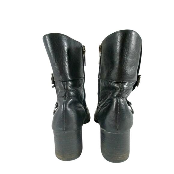 Harley-Davidson Black Leather Buckle Ankle Boots - Picture 6 of 13